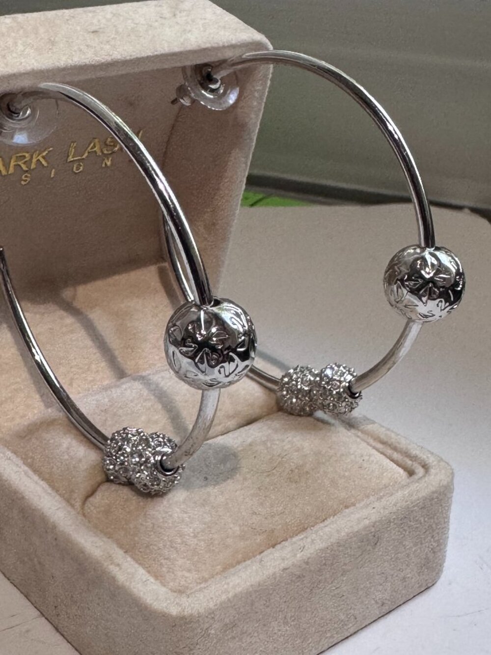 💎✨ HOST PICK ✨💎 Swarovski Silver Crystal Bead Hoop Earrings — Big Glam ✨💎
